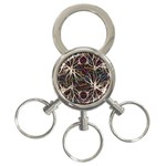 Mental Human Experience Mindset Pattern 3-Ring Key Chain Front