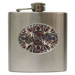 Mental Human Experience Mindset Pattern Hip Flask (6 Oz) by Paksenen