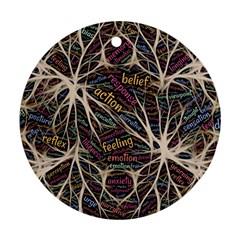 Mental Human Experience Mindset Pattern Round Ornament (two Sides) by Paksenen