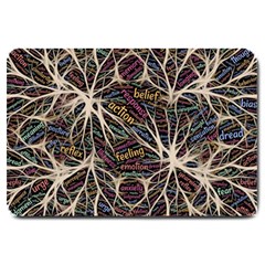 Mental Human Experience Mindset Pattern Large Doormat by Paksenen