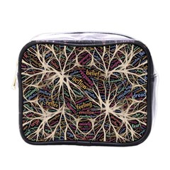 Mental Human Experience Mindset Pattern Mini Toiletries Bag (one Side) by Paksenen