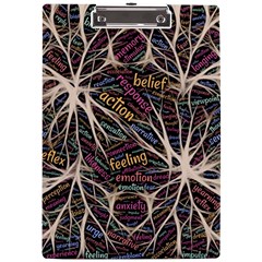 Mental Human Experience Mindset Pattern A4 Acrylic Clipboard by Paksenen