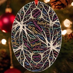 Mental Human Experience Mindset Pattern Uv Print Acrylic Ornament Oval by Paksenen