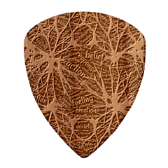 Mental Human Experience Mindset Pattern Wood Guitar Pick (set Of 10) by Paksenen