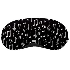 Chalk Music Notes Signs Seamless Pattern Sleep Mask by Ravend