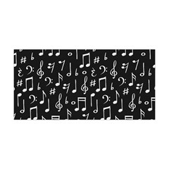 Chalk Music Notes Signs Seamless Pattern Yoga Headband by Ravend