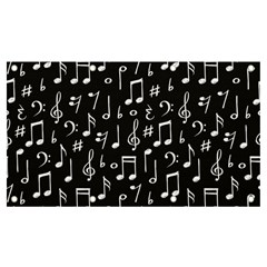 Chalk Music Notes Signs Seamless Pattern Banner And Sign 7  X 4  by Ravend