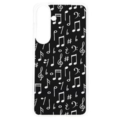 Chalk Music Notes Signs Seamless Pattern Samsung Galaxy S24 6 2 Inch Tpu Uv Case by Ravend