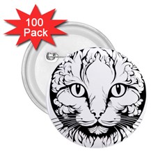 Cat - Artistic Paper Cut 2 25  Buttons (100 Pack)  by 2607694c