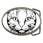 Cat - Artistic Paper Cut Belt Buckles Front