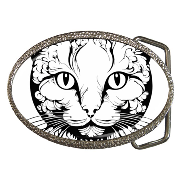 Cat - Artistic Paper Cut Belt Buckles