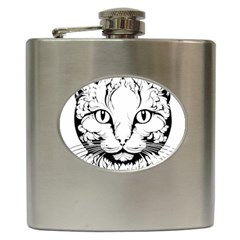 Cat - Artistic Paper Cut Hip Flask (6 Oz) by 2607694c