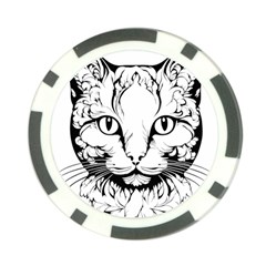 Cat - Artistic Paper Cut Poker Chip Card Guard by 2607694c