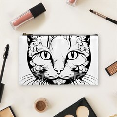 Cat - Artistic Paper Cut Cosmetic Bag (medium) by 2607694c