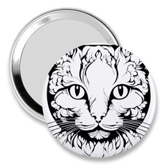 Cat - Artistic Paper Cut 3  Handbag Mirrors by 2607694c