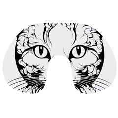 Cat - Artistic Paper Cut Travel Neck Pillow by 2607694c