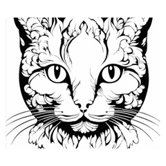 Cat - Artistic Paper Cut Two Sides Premium Plush Fleece Blanket (kids Size) by 2607694c