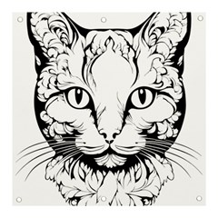 Cat - Artistic Paper Cut Banner And Sign 3  X 3  by 2607694c