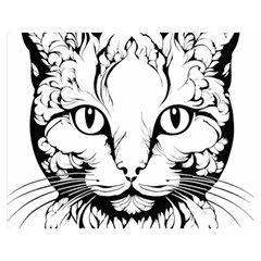 Cat - Artistic Paper Cut Premium Plush Fleece Blanket (medium) by 2607694c