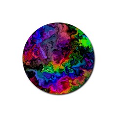 Pride Marble Rubber Round Coaster (4 Pack) by MRNStudios