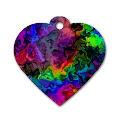 Pride Marble Dog Tag Heart (one Side) by MRNStudios