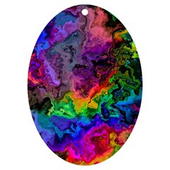 Pride Marble Uv Print Acrylic Ornament Oval by MRNStudios