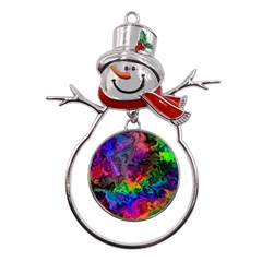 Pride Marble Metal Snowman Ornament by MRNStudios