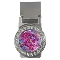 Fuchsia Blend Money Clips (cz)  by kaleidomarblingart