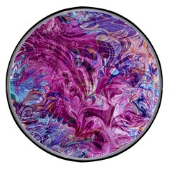 Fuchsia Blend Wireless Fast Charger(black) by kaleidomarblingart