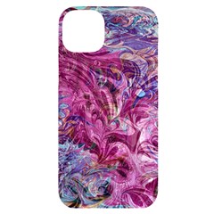 Fuchsia Blend Iphone 14 Plus Black Uv Print Case by kaleidomarblingart