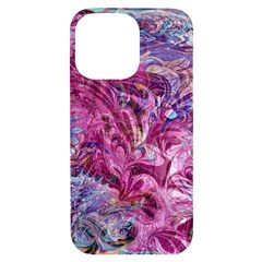 Fuchsia Blend Iphone 14 Pro Max Black Uv Print Case by kaleidomarblingart