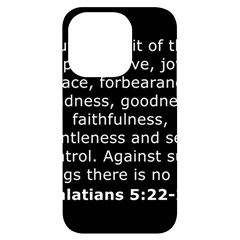 Galatians 5 Iphone 14 Pro Black Uv Print Case by RiverRootz