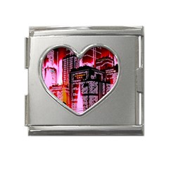 Cybercity Mega Link Heart Italian Charm (18mm)