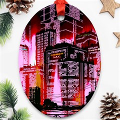 Cybercity Oval Ornament (two Sides)