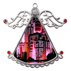 Cybercity Metal Angel With Crystal Ornament