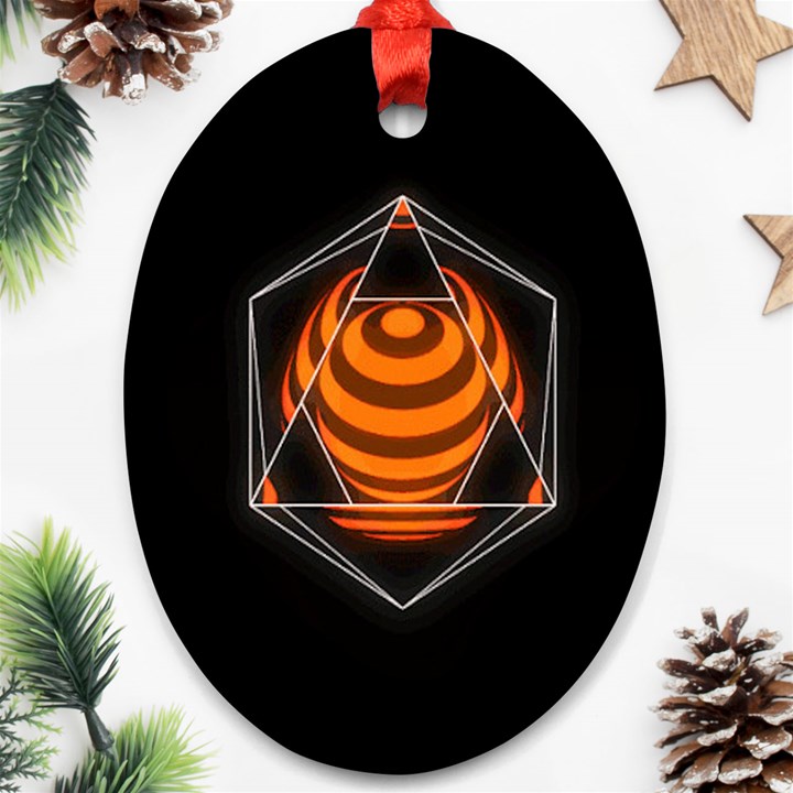 Geometry Oval Ornament (Two Sides)