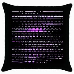 Purplestars Throw Pillow Case (black) by Sparkle