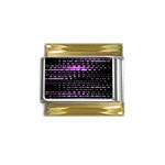 Purplestars Gold Trim Italian Charm (9mm) Front