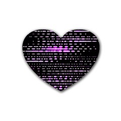 Purplestars Rubber Coaster (heart) by Sparkle