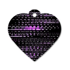 Purplestars Dog Tag Heart (one Side) by Sparkle