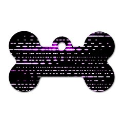 Purplestars Dog Tag Bone (one Side) by Sparkle