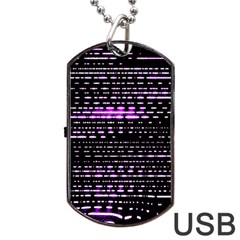 Purplestars Dog Tag Usb Flash (one Side) by Sparkle