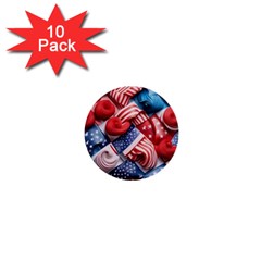 Us Presidential Election Colorful Vibrant Pattern Design  1  Mini Buttons (10 Pack)  by dflcprintsclothing