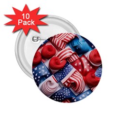 Us Presidential Election Colorful Vibrant Pattern Design  2 25  Buttons (10 Pack)  by dflcprintsclothing