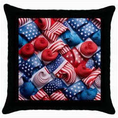 Us Presidential Election Colorful Vibrant Pattern Design  Throw Pillow Case (black)