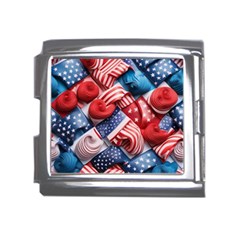 Us Presidential Election Colorful Vibrant Pattern Design  Mega Link Italian Charm (18mm) by dflcprintsclothing