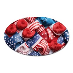 Us Presidential Election Colorful Vibrant Pattern Design  Oval Magnet by dflcprintsclothing