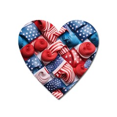 Us Presidential Election Colorful Vibrant Pattern Design  Heart Magnet by dflcprintsclothing