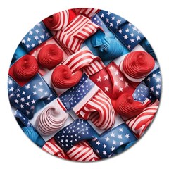 Us Presidential Election Colorful Vibrant Pattern Design  Magnet 5  (round) by dflcprintsclothing