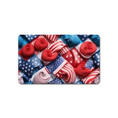 Us Presidential Election Colorful Vibrant Pattern Design  Magnet (name Card) by dflcprintsclothing